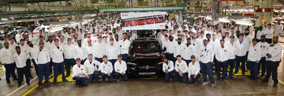 Honda celebra la producción de 15 millones de vehículos en su planta de Marysville